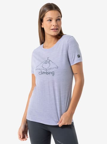 super.natural Shirt "I Love Climbing" lichtblauw