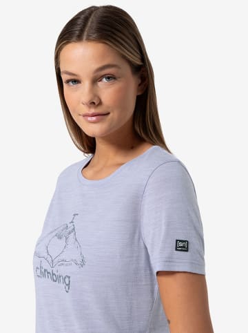 super.natural Shirt "I Love Climbing" lichtblauw