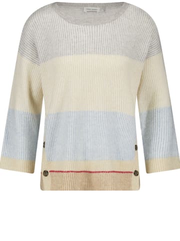 Gerry Weber Sweter w kolorze jasnoszaro-kremowo-błękitnym