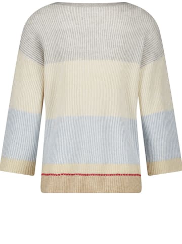 Gerry Weber Sweter w kolorze jasnoszaro-kremowo-błękitnym