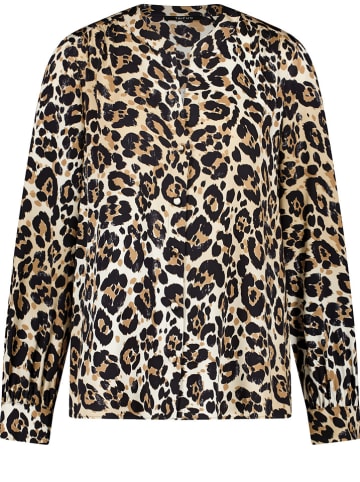 TAIFUN Bluse in Hellbraun/ Schwarz