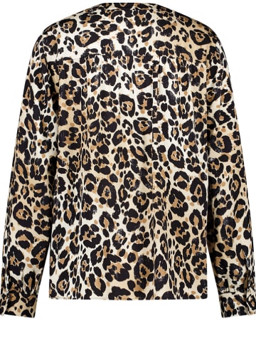 TAIFUN Bluse in Hellbraun/ Schwarz