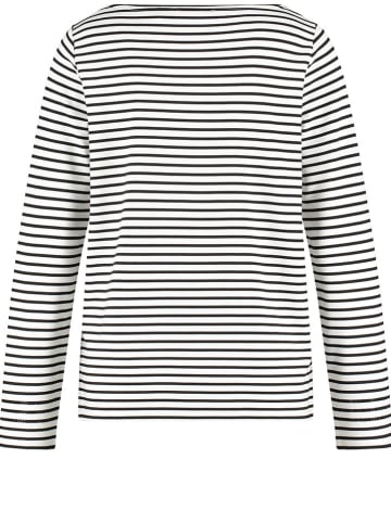 TAIFUN Longsleeve in Weiß/ Schwarz