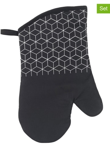 metaltex 2er-Set: Ofenhandschuhe in Schwarz - (L)30 cm