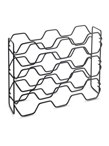 metaltex Regał "Hexagon" w kolorze czarnym na butelki - 43 x 34 x 12 cm