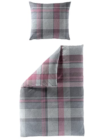 Bierbaum Renforcé beddengoedset grijs/lichtroze