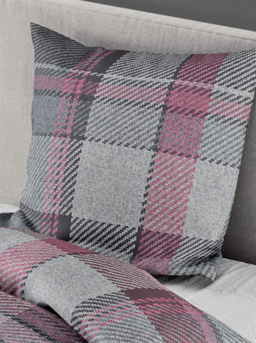 Bierbaum Renforcé-Bettwäsche in Grau/ Rosa