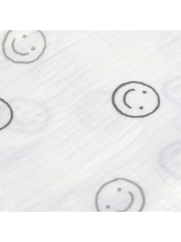 Lässig 3er-Set Mulltücher "Tiny Smile" in Weiß/ Hellbraun - (L)85 x (B)85 cm