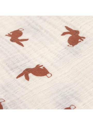 Lässig 3er-Set Mulltücher "Little Forest Rabbit" in Creme/ Rosa - (L)60 x (B)60 cm