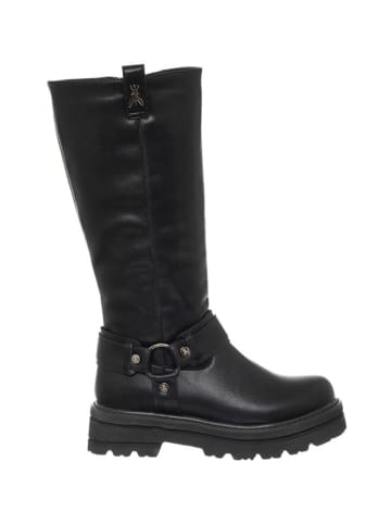Patrizia Pepe Leder-Winterstiefel in Schwarz