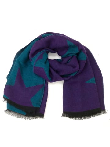MILANO AMOUR Schal in Petrol/ Pflaume - (L)176 x (B)68 cm