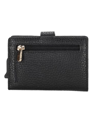Charm Leren portemonnee zwart - (B)7 x (H)10 x (D)1,5 cm