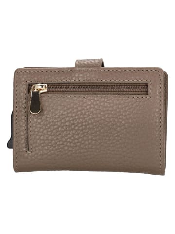 Charm Leder-Geldbörse in Hellbraun - (B)7 x (H)10 x (T)1,5 cm