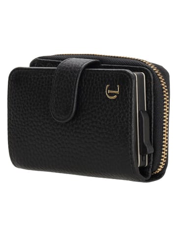 Charm Leren portemonnee zwart - (B)7 x (H)11 x (D)3 cm