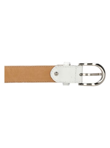 Charm Leder-Gürtel in Weiß