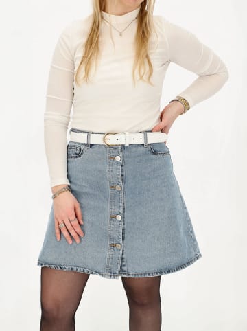 Charm Leder-Gürtel in Weiß