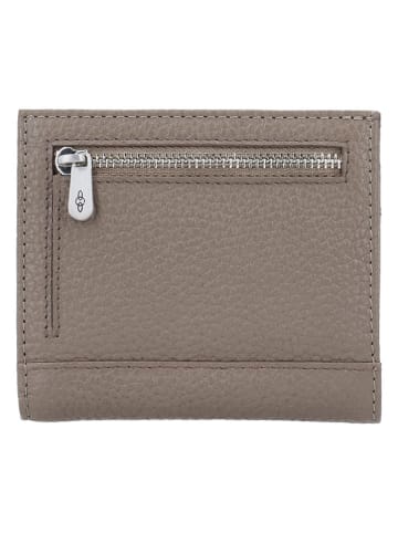 Charm Leder-Geldbörse in Taupe - (B)10,5 x (H)9 x (T)1,5 cm