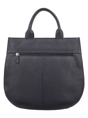 Charm Leder-Henkeltasche in Dunkelblau - (B)33 x (H)30 x (T)14 cm