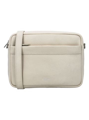 Charm Leder-Umhängetasche in Creme - (B)22 x (H)16 x (T)6 cm