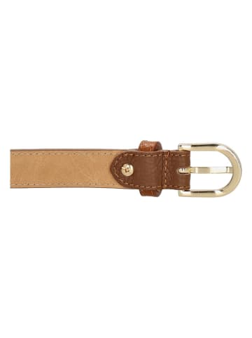 Charm Leder-Gürtel in Hellbraun