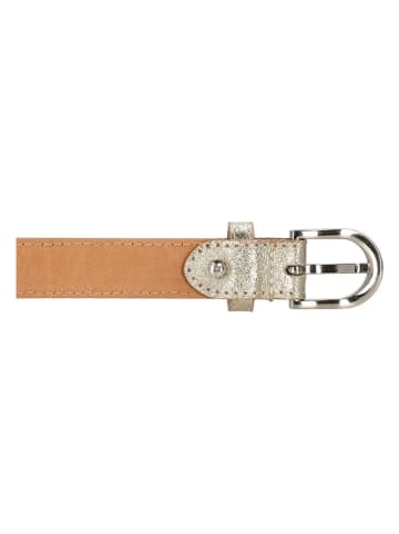 Charm Leder-Gürtel in Gold