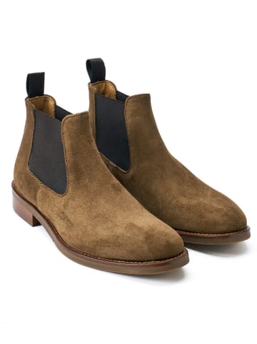 British Passport Leren chelseaboots lichtbruin/grijs
