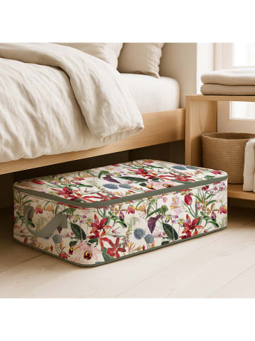 Folkifreckles Aufbewahrungsbox "Exotic Orchidea" in Weiß/ Grün - (L)60 x (B)45 cm