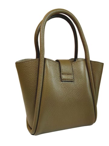Florence Bags Leren handtas "Davro" kaki - (B)22 x (H)18 x (T)12 cm