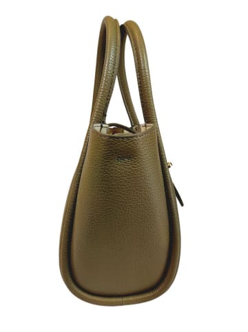Florence Bags Leren handtas "Davro" kaki - (B)22 x (H)18 x (T)12 cm