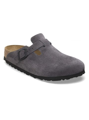 Birkenstock Leren clogs "Boston Leve" grijs