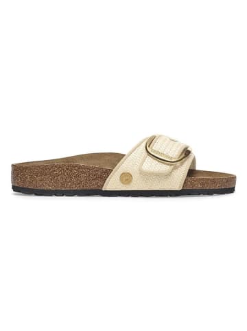 Birkenstock Leren slippers "Madrid" beige - wijdte N