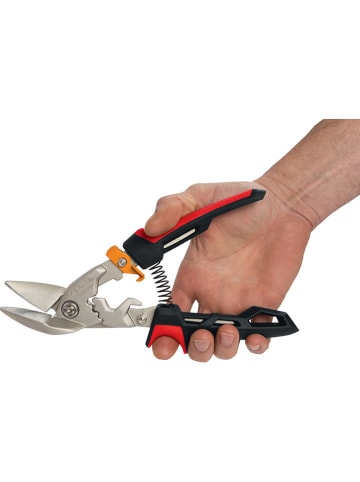 Fiskars Blikschaar "PowerGea" zwart/rood