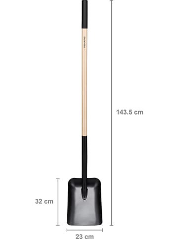 Fiskars Łopata ogrodowa w kolorze jasnobrązowo-czarnym - wys. 143,5 cm