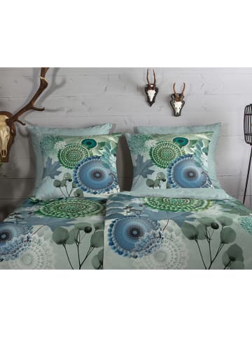 Hip Flanellen beddengoedset "Iselin" groen/turquoise