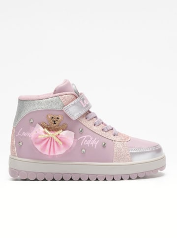 Lelli Kelly Sneakersy "Mille Stelle" w kolorze srebrno-jasnoróżowym