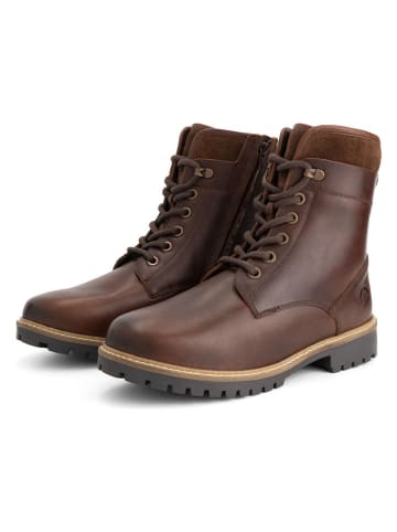 TRAVELIN' Leder-Boots "Langdets" in Braun