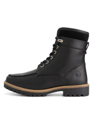 TRAVELIN' Leren boots "Langstrand" zwart
