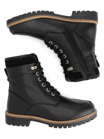 TRAVELIN' Leren boots "Langstrand" zwart