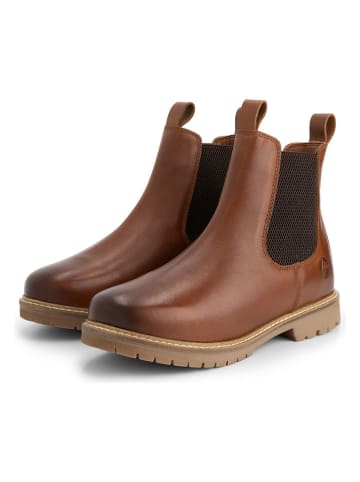 TRAVELIN' Leren chelseaboots "Ringsaker" lichtbruin