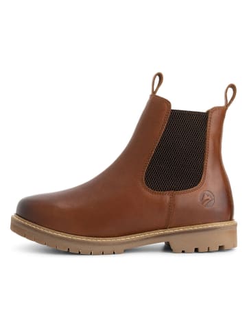TRAVELIN' Leren chelseaboots "Ringsaker" lichtbruin