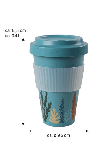 AWAVE Kaffeebecher ''To Go'' in Türkis - 400 ml