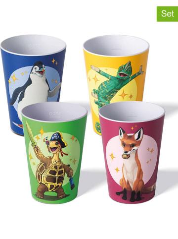 AWAVE 4er-Set: Trinkbecher in Bunt - 250 ml