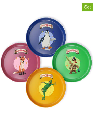 AWAVE 4er-Set: Frühstücksteller ''Die Schule der Magischen T.'' in Bunt - Ø 18,5 cm