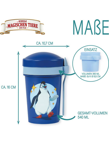 AWAVE Müslibecher ''Die Schule der Magischen Tiere'' in Blau - 540 ml