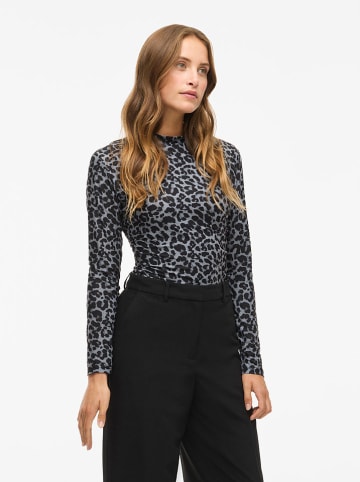 Vila Longsleeve "Vileoa" in Grau/ Schwarz