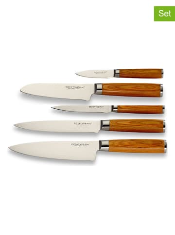 Echtwerk 6tlg. Küchenmesser-Set in Hellbraun/ Beige