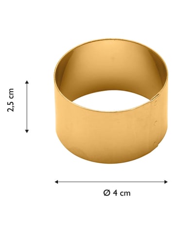 Echtwerk 4er-Set: Serviettenringe "Rund" in Gold - Ø 4 cm