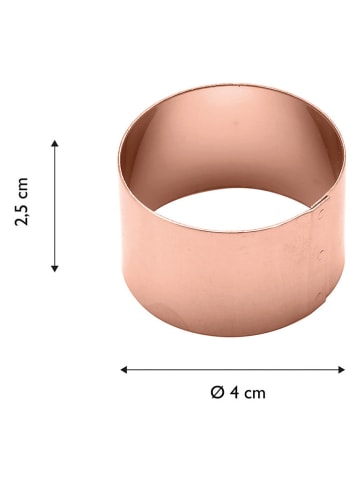 Echtwerk 4-delige set: servetringen "Rond" koperkleurig - Ø 4 cm