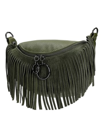 Wojas Leder-Umhängetasche in Grün - (B)25 x (H)15 x (T)8 cm