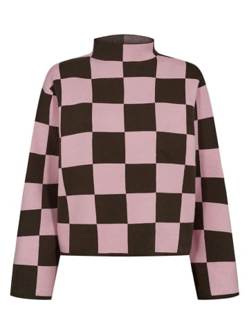 NÜMPH Pullover "Ciri" in Rosa/ Khaki